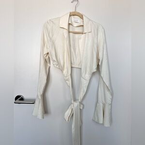 Meshki Long Sleeve Tie up top